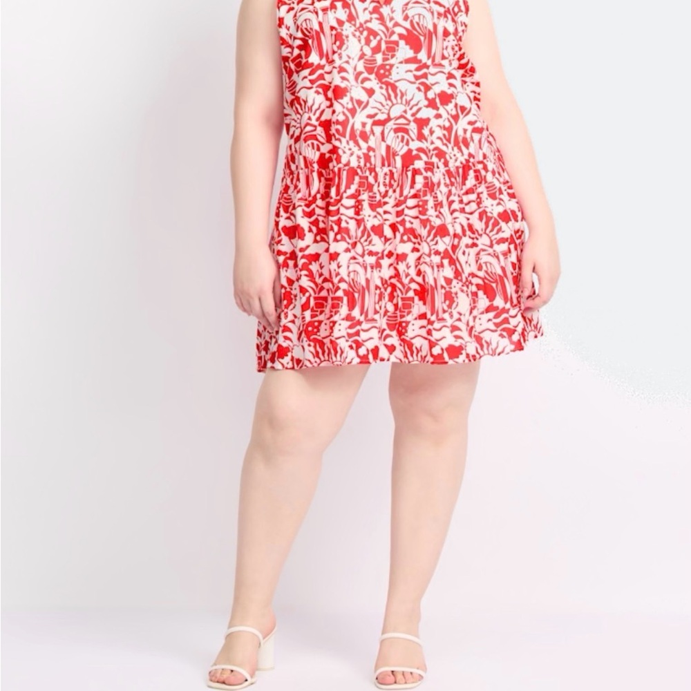Sugarlips Red and White Floral Dress